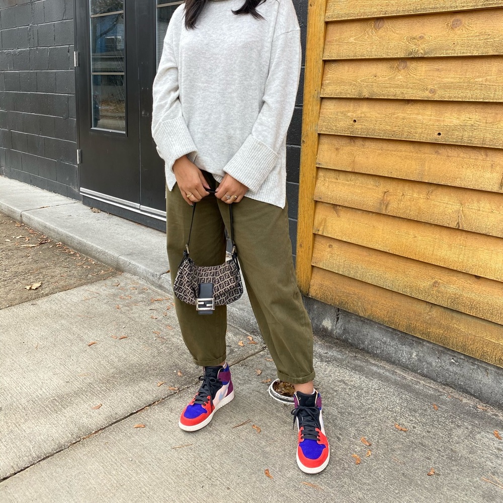 Khaki Green Zara Jeans